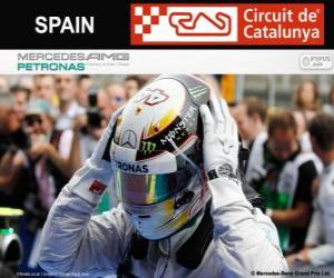 yapboz Lewis Hamilton, 2014 İspanyolca GP şampiyonu
